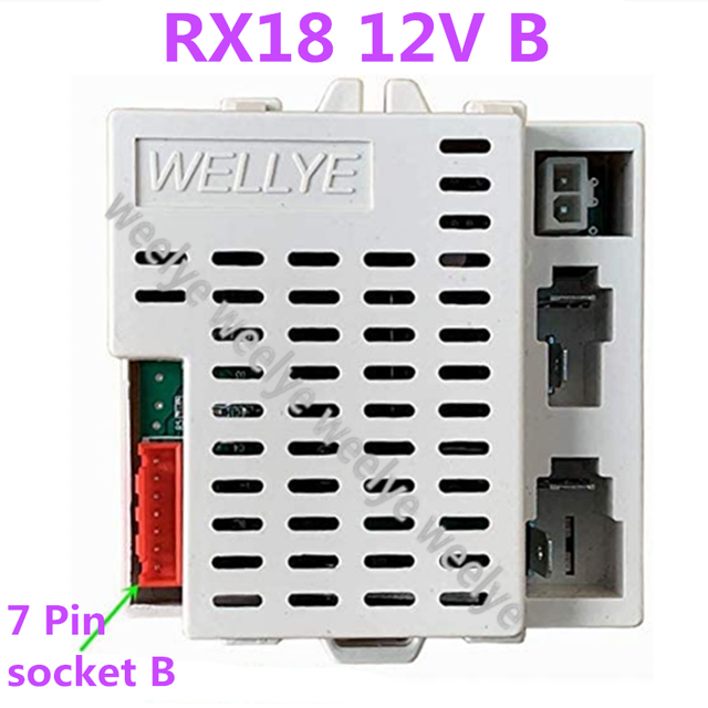 Weelye RX18 12V bambini alimentato giro su auto 2.4G telecomando e ricevitore Bluetooth per bambini parti di ricambio per auto elettriche: RX18 12V  White  B