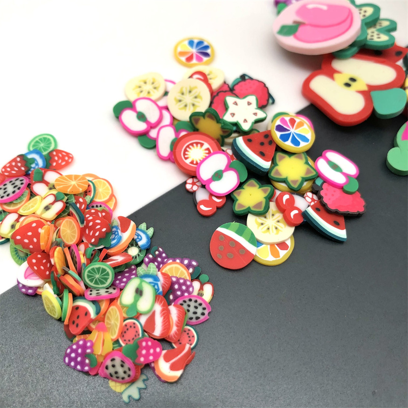 Arcilla polimérica para hacer pendientes para niños, arcilla suave para hacer pasteles, animales, flores, frutas, 60g, 5mm, 10mm, 20mm