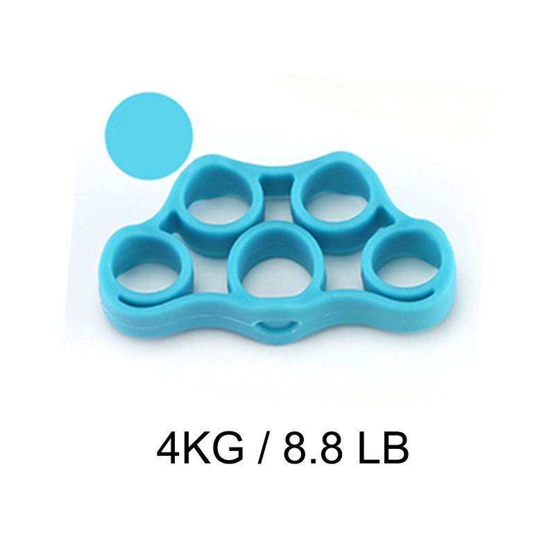 Uchwyt na palce silikonowy pierścień ćwiczący odporność na stres zespół zdatność nosze 3 poziomy zabawki typu denerwować dla autyzmu ADHD: Niebieski