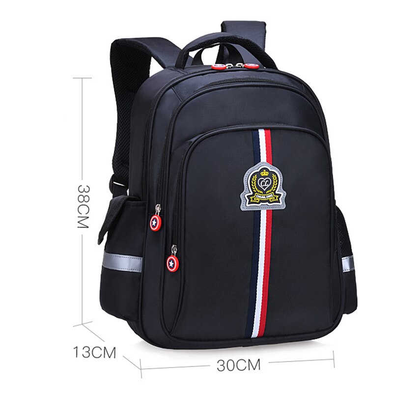 OYIXINGER Nylon Teenager Rucksack Neue Jungen Und Mädchen Grundschüler Bookbag Gebogene Schulter Riemen Einfache Licht Schulranzen: klein Schwarz