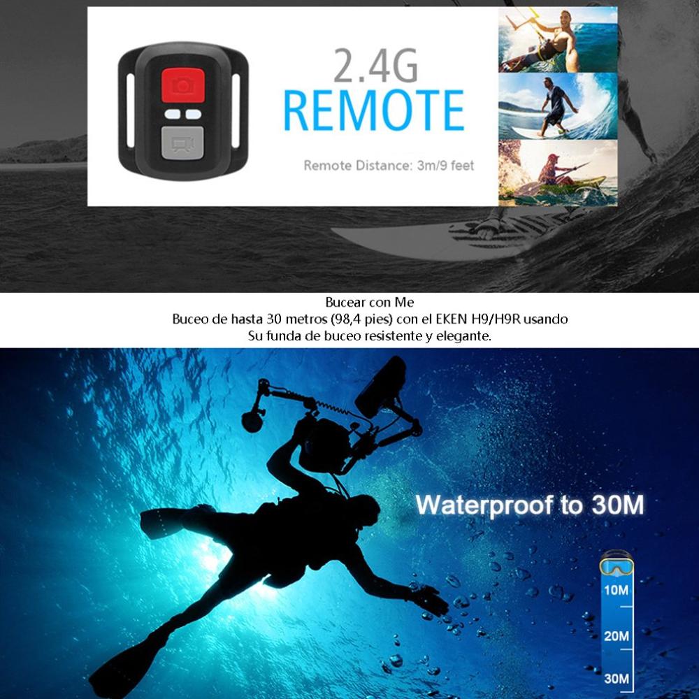 2.0 "HD 4K / 30fps étanche caméra d'action numérique caméra vidéo CMOS capteur grand Angle objectif 1080P sport Camara Profesional