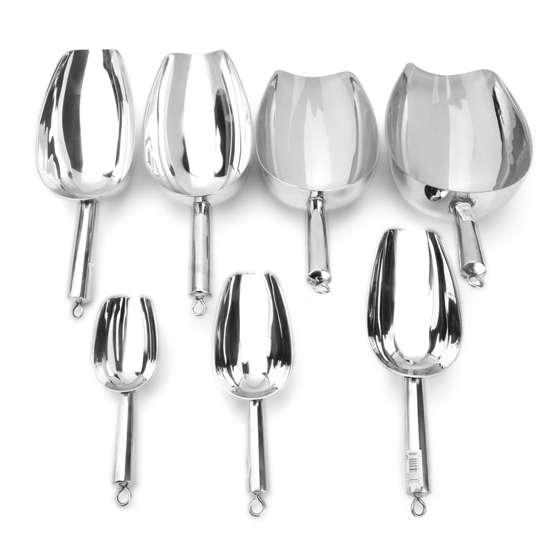 Kitchen Tools Gadgets Utensils Thickening Stainless Steel Circular Long Handle Food Ice Shovel Scoops Ice scraper