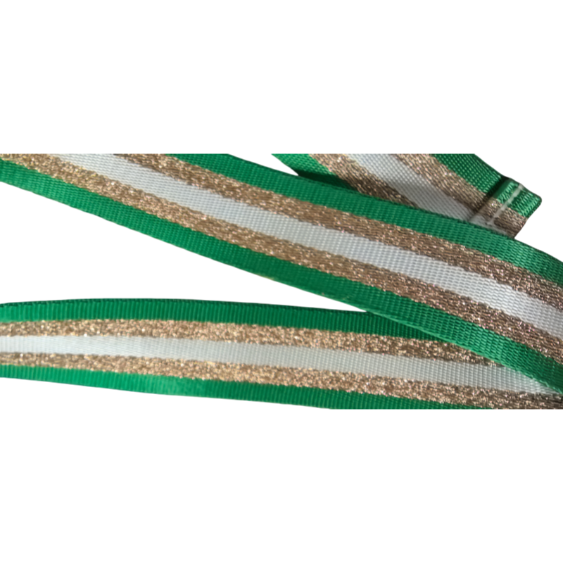 1.5inch Wide 3 meters Metallic Golden/Silver Strip Webbing Strap For Bag Strap DIY Crafting Projects: Blue