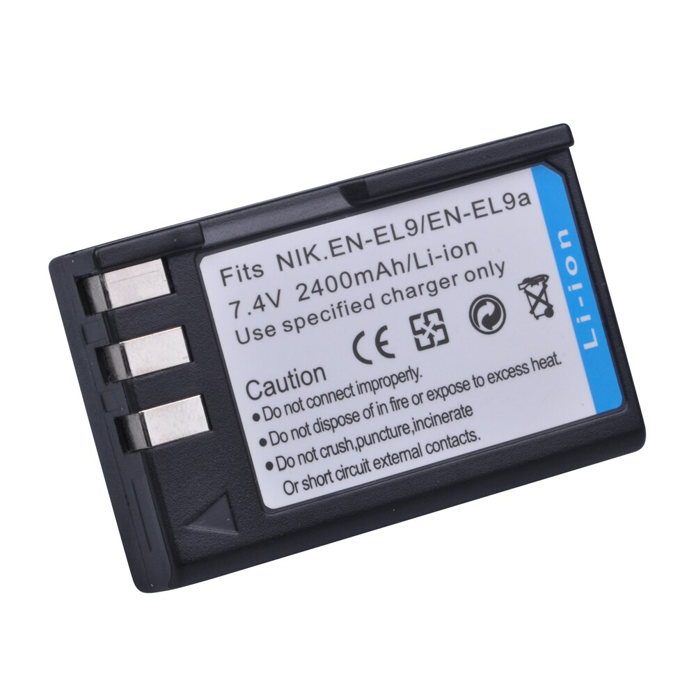 Akuu-batería para Nikon EN-EL9 D40, D60, D40X, D5000, D3000, EN-EL9a EN EL9, EN-EL9a, 2400mAh: 1 battery