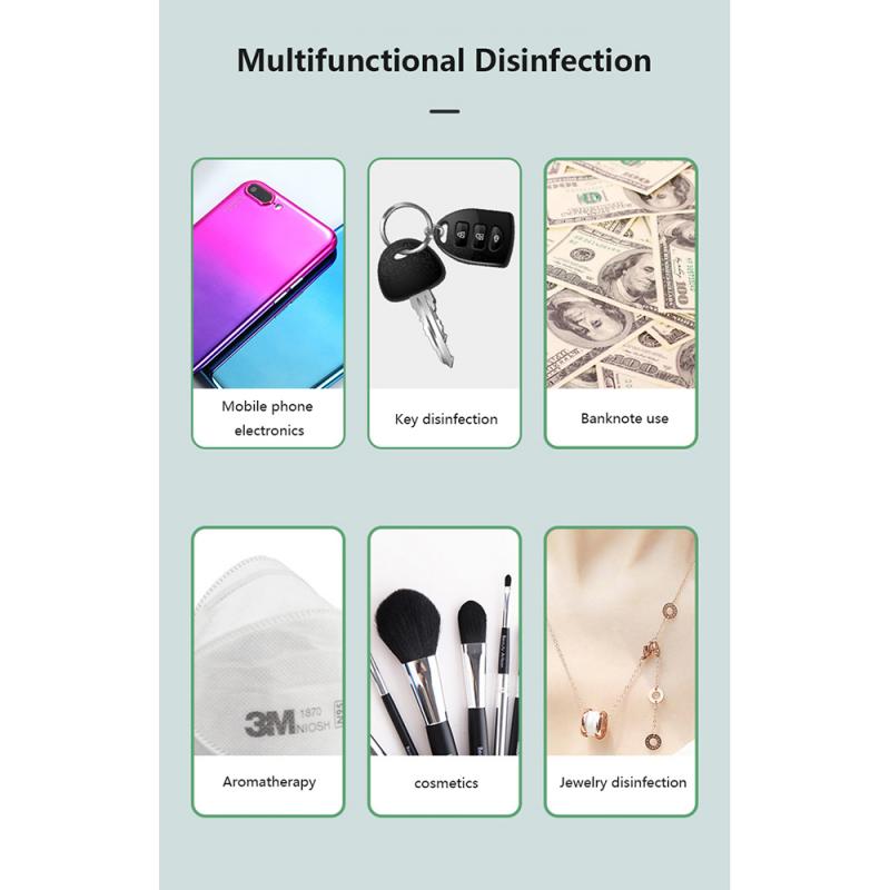 Multifunktion 10w trådlös laddare uv-desinfektionslåda ansiktsmask mobiltelefonnyckel uv-sterilisering aromaterapi laddningslåda