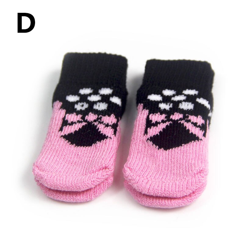 4 pièces chien chaussettes de noël chien de compagnie Doggy chaussures belle doux tricoté chaussettes vêtements vêtements vêtements pour chiens chats de noël: D / S