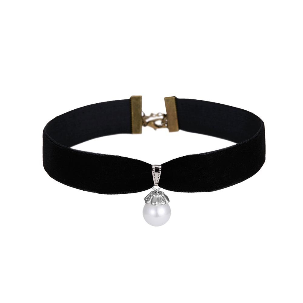 Choker Ketting Zwart Kant Fluwelen Strip Vrouw Kraag Partij Sieraden Ketting Handgemaakte Lederen Touw Sneeuwvlok Ster Sleutelbeen Keten: 8