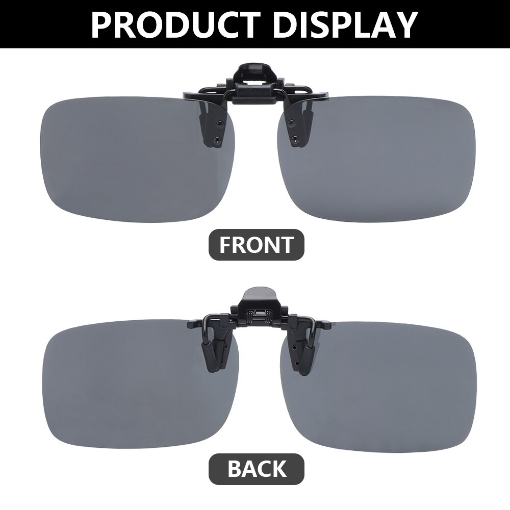 1Pc Clip-On Zonnebril Outdoor Draagbare UV400 Bescherming Gepolariseerde Brillen Anti-Glare Rijden Bril Op Flip zonnebril