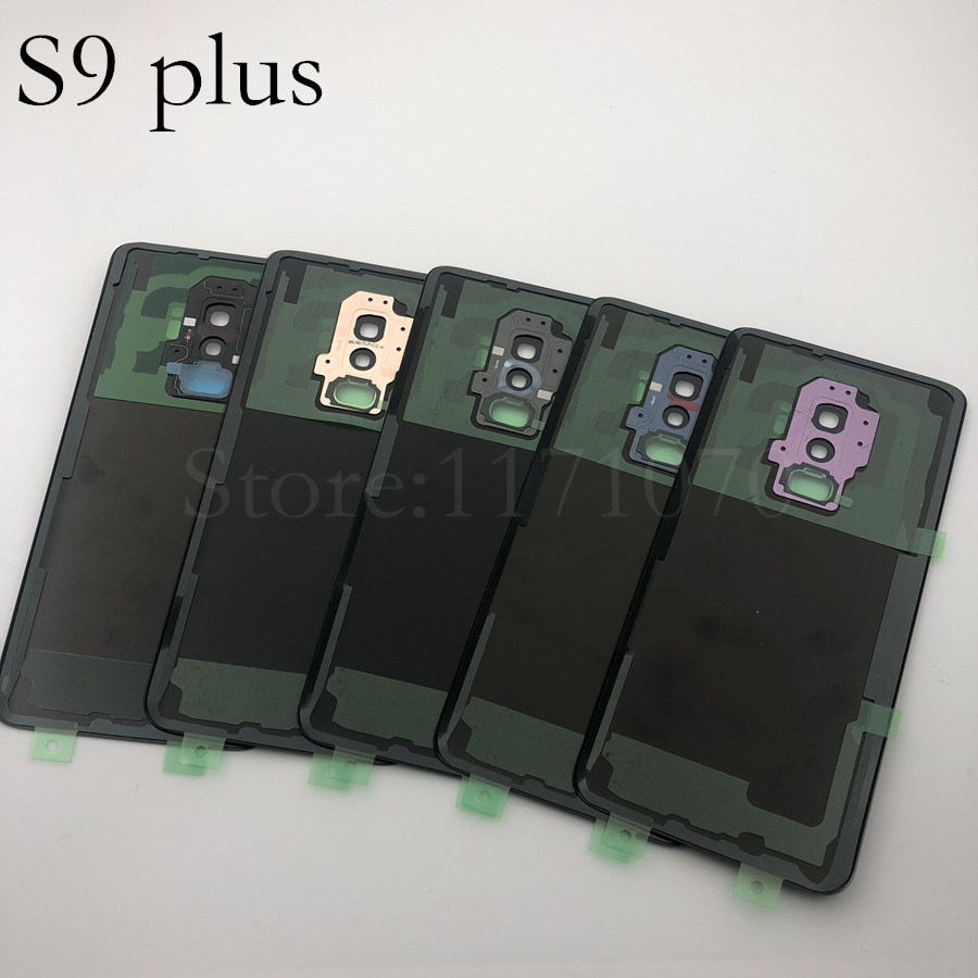 For Samsung Galaxy S9 Plus s9+ G965 SM-G965F G965FD S9 G960 SM-G960F G960FD Glass Battery Back Cover Door Housing Replacement