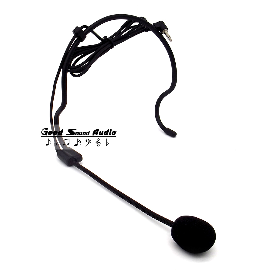 3.5mm Plug Wired Condenser Headworn Headset Microphone Earhook Headband Mic For Wireless Karaoke Teaching Megaphone PC Interview