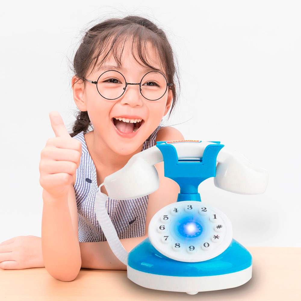 Kinderen Rollenspel Telefoon Set Realistische Speelgoed Bule Met Lights & Sounds Gesimuleerde Telefoon Juguetes L4