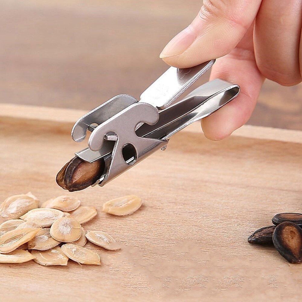Sheller Nuts Opener Melon Seed Plier Clamp Pistachio Opener Sunflower Seeds Peeler Walnut Pine Cracker Kitchen Tools Accessories