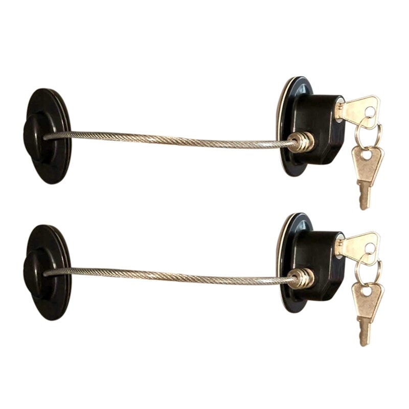 2 Stuks Koelkast Deurslot Sterke Lijm Vriezer Deurslot Bestand Ladeblokkering Kind Veiligheid Kast Slot Met Sleutel