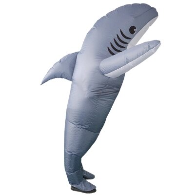 Oppustelige haj cosplay kostumer haj maskot kostume fancy kjole jakkesæt til voksne dyr store blå og grå halloween fest