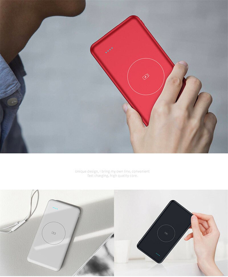 10000mah Power Bank External Battery Wireless Charger Powerbank Portable QI Wireless Charging for Samsung iPhone 11 XS Poverbank
