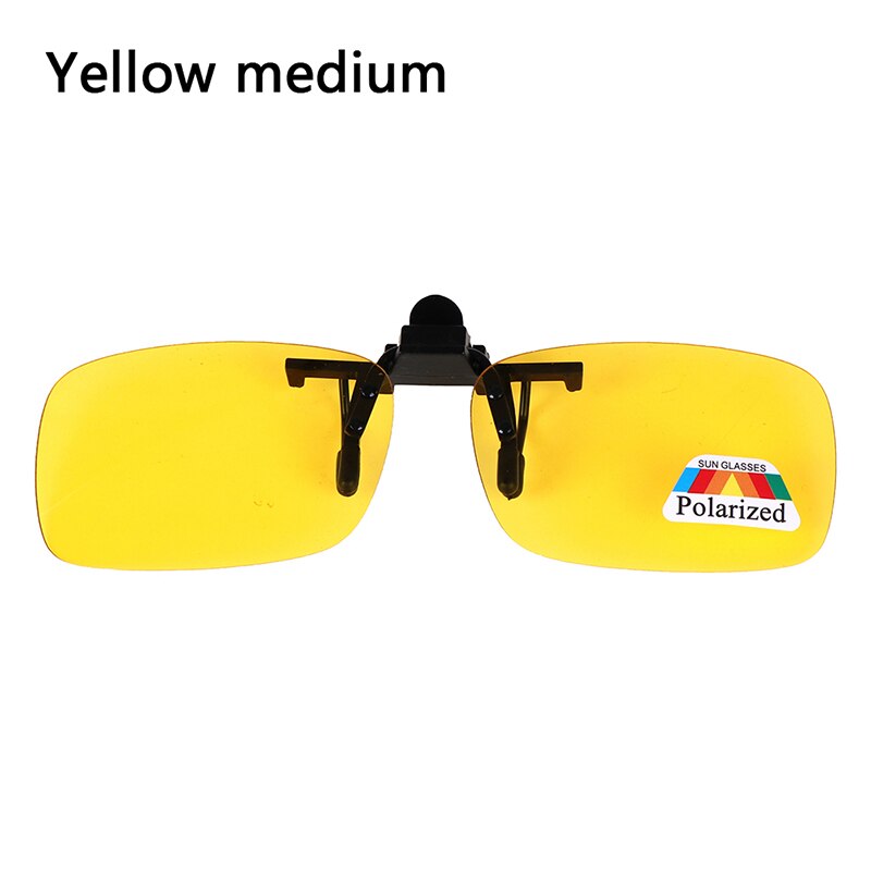 Nowy 1 szt. Clip-on spolaryzowane okulary przeciwsłoneczne Night Vision Flip-up okulary do jazdy w dzień: YLM