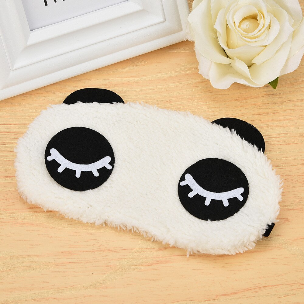 Mascarilla para dormir con de Panda, máscara para los ojos para dormir, parche bonito para descanso de viaje, 1 unidad
