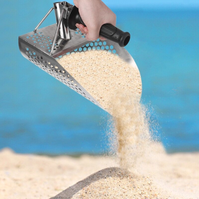 Strand Zand Scoop Zand Scoop Rvs Graven Schop Met Handvat Metaal Detecteren Strand Onderwater Zoeken