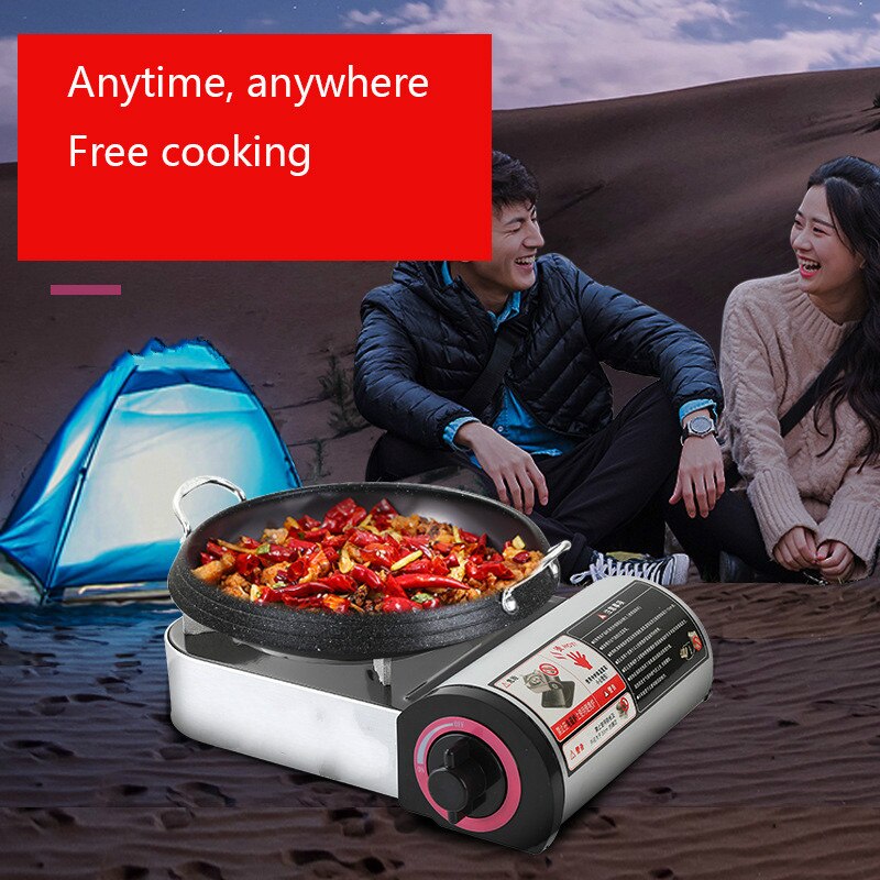 He-Outdoor MINI SQUARE Stove, Gas Stove, Portable Folding Card Stove, Camping Stove, Water Cooking Appliance