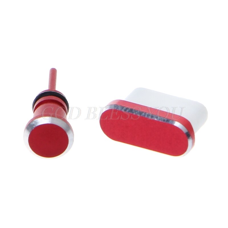 Anti Stof Plug Set Usb Type-C Port 3.5Mm Koptelefoon Jack Plug Voor Huawei P10: Roze