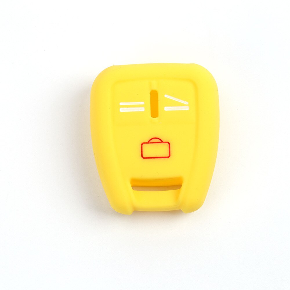 Silicone Auto Sleutel Cover Fob Skin Case Voor Opel Vectra C Astra Zafira Vectra B Fronton Tigra Omega Signum Frontera auto Styling: YELLOW