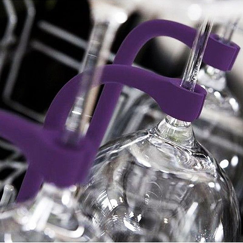 Glazen saver flexibele vaatwasser set  of 4 voor wijnglazen glaswerk vast