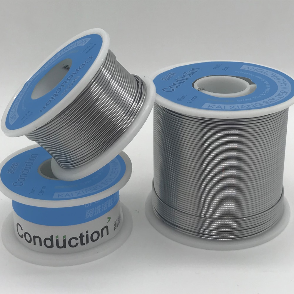 Rosin Core Solder Wire 0.8/1.0/1.2mm FLUX 2.0% 45FT Tin Lead Tin Wire Melt Rosin Core Solder Welding line Roll 500g