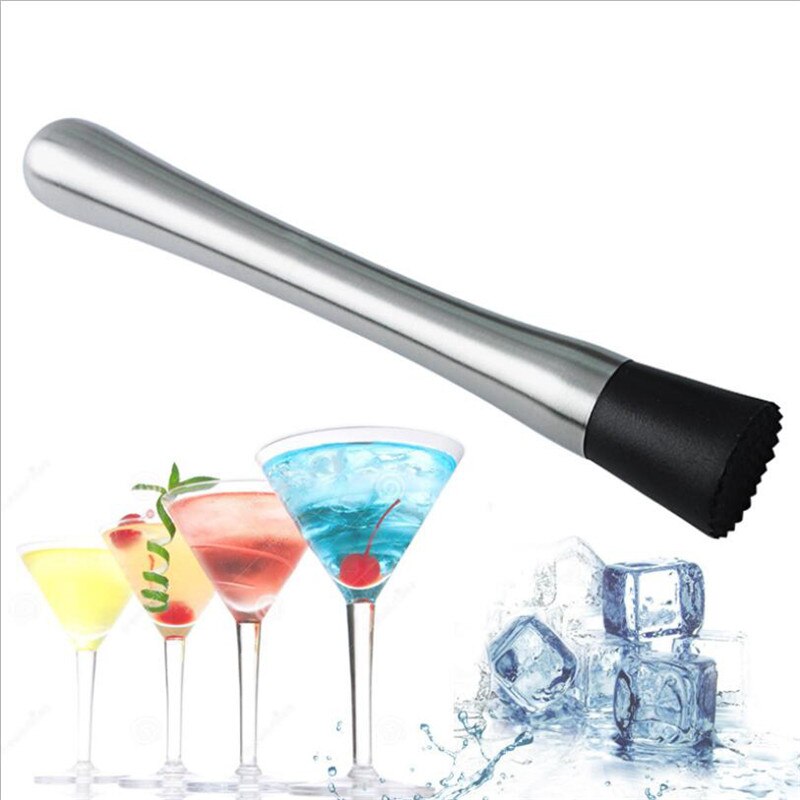 1pcs Stainless Steel Bar Cocktail Mojito Mint Muddler DIY Drink Fruit Ice Cocktail Mixer Muddler Bartenders Barware Bar Tools
