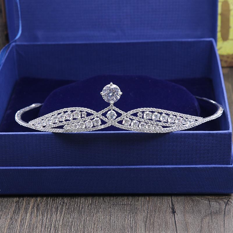 verrotten Bäume Prinzessin Krone Für Bräute Luxus kubisch Zirkon Tiara Hochzeit Haar Zubehör coroa de noiva