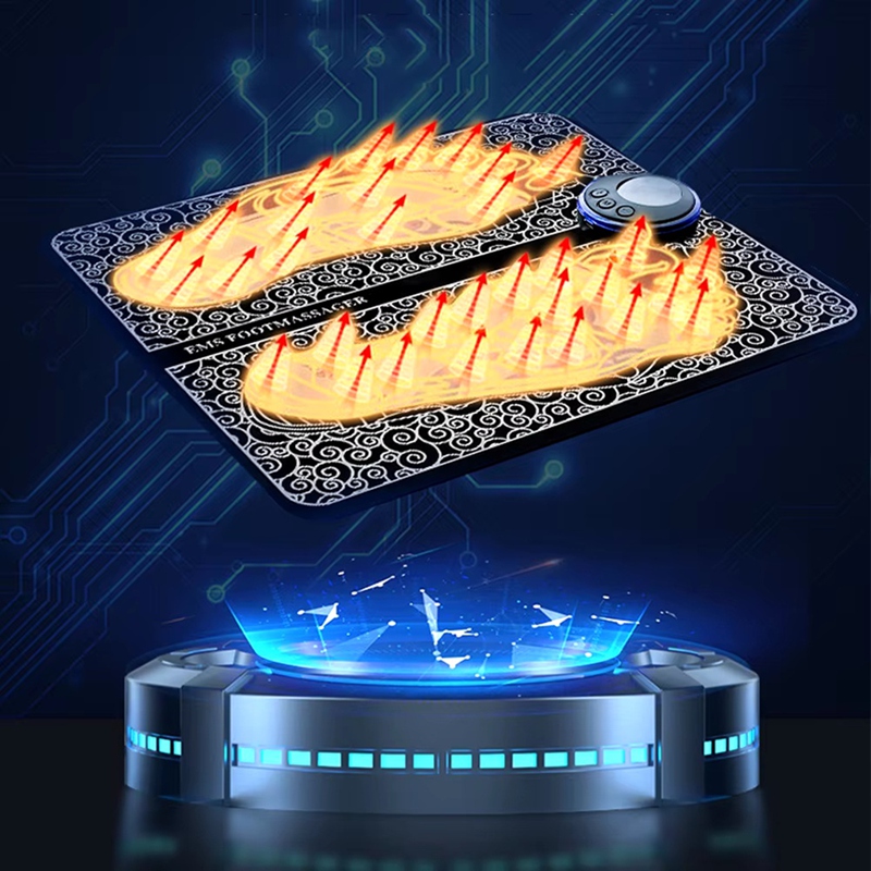 Almofada massageadora elétrica para pés, eletroestimulador, tapete de massagem, ems, massageador muscular, relaxamento dos pés, massagem fitness, usb, quente!