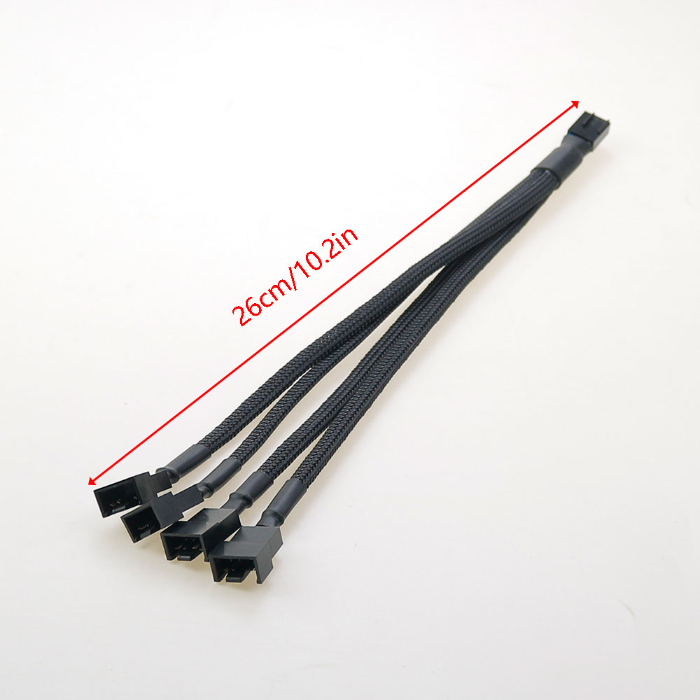 PWM Fan Splitter 4pin Adapter Cable 1 To 1 2 3 4 Computer CPU Fan Splitter PC Fan Extension Power Cable Fan Cooling Y Splitter
