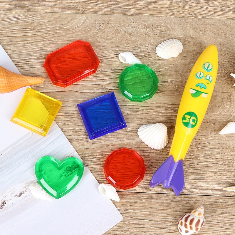 1impostato = 7pz Siluro Razzo di Lancio Giocattolo di Nuoto piscina immersione Gioco proprietà Siluri Banditi Bambini Subacquea tuffo Spiedi giocattolo