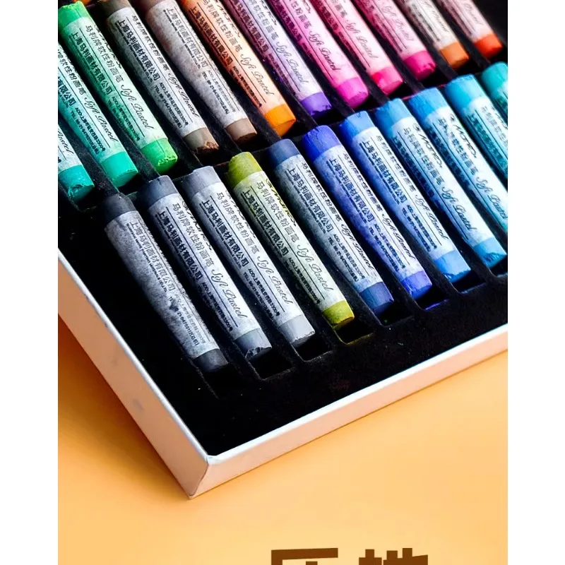 Maries Farbkreide, 24 Farben, 12 Farben, Kreide, 48 Malerei, Rosa, professioneller Pastellstift, Pinselbrett, Zeitungs- und Malzubehör