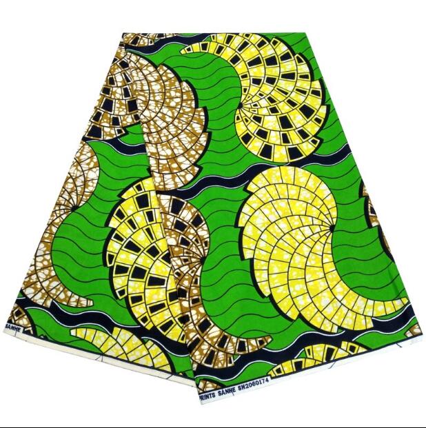 African Super Wax African wax fabric Cotton 6 Yards For dress Print: 2