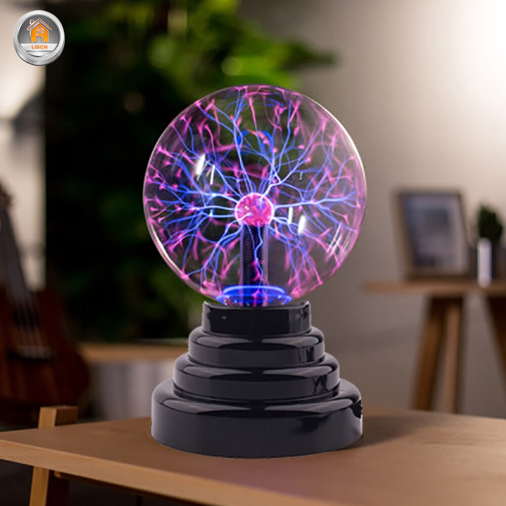 Plasma Ball Light Novelty RGB Night Light Touch Sound Sensitive Electrostatic Flashing Ball Magic Lamp Kids Home Decoration