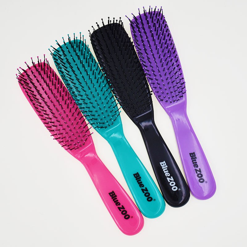 Hår hårbotten massage kam hår borste borst nylon kvinnor våta reda upp lockigt hår borste salong frisör styling lockigt hår kam