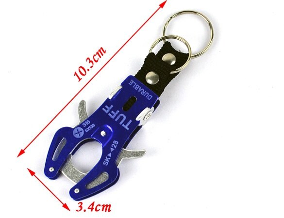 Gieken Vissen 5 Stuks Aluminium Karabijnhaak Sleutelhanger Outdoor Camping Klimmen Snap Clip Lock Gesp Haak Vissen Tool 5 Kleur