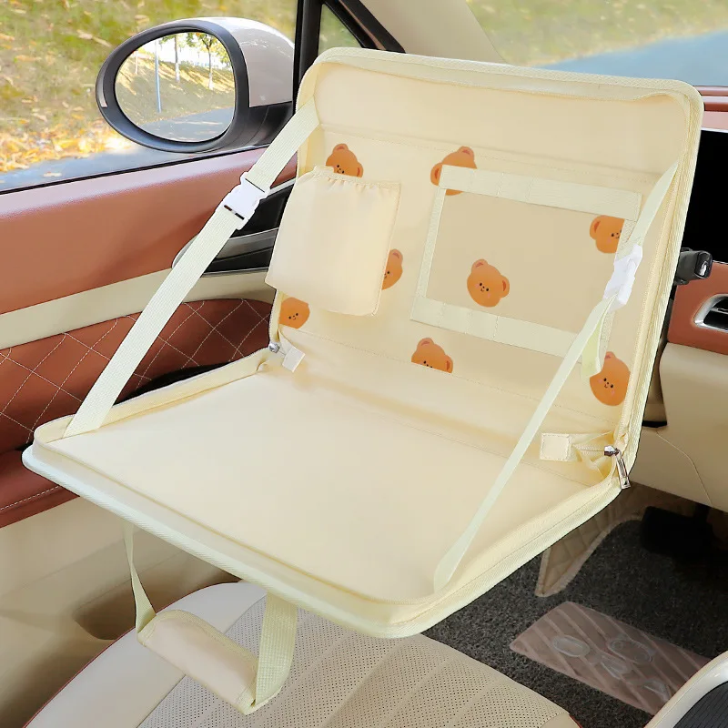 Tragbare Auto Laptop Schreibtisch Halterung Ständer essen Arbeit Auto Lenkrad Esstisch Halterung Auto Multifunktionale Lagerung Hängen Tasche: Lila