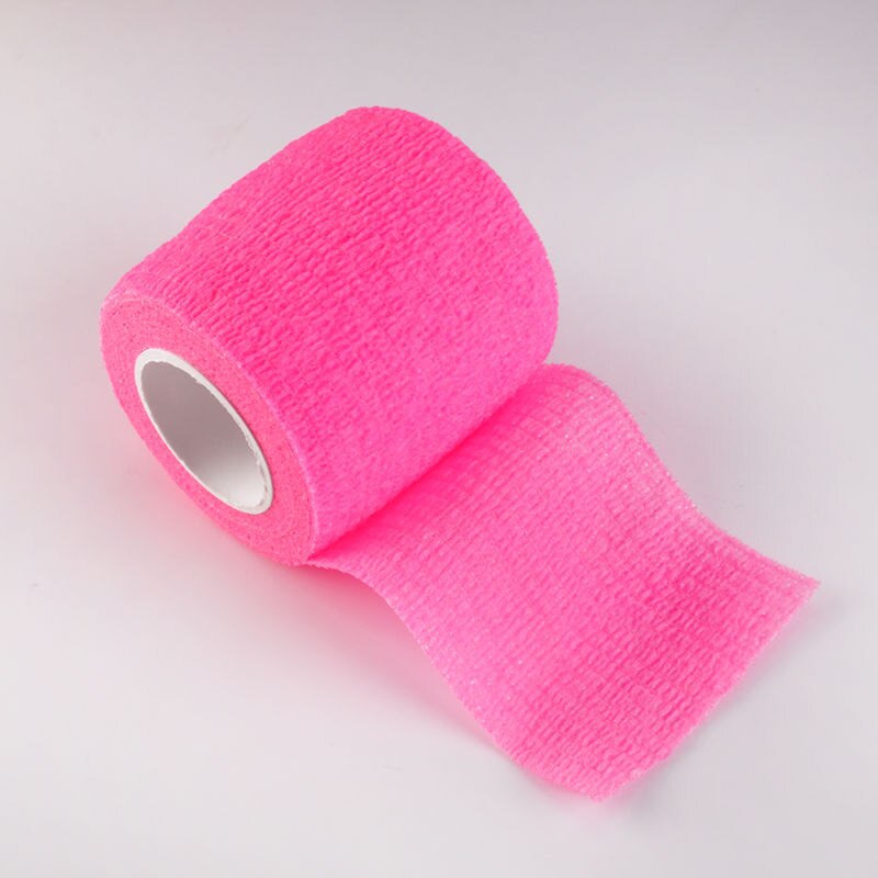 5Pcs Selbst-adhesive Bandage Athletisch Band Hansaplast Sport Recovery Umreifung Gym Wasserdicht Tennis Muscle Pain Relief Verband: Pink