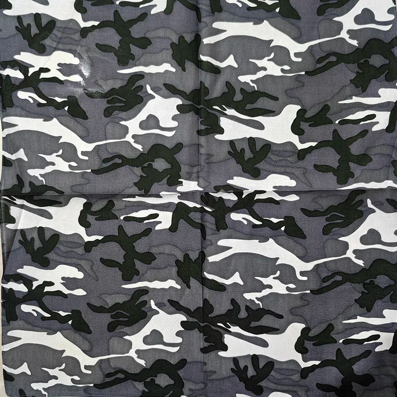 Camouflage Headband Cotton Bandanas Square Scarf Head Man Women Cycling Sun Protection Sports Breathable Printed Mask Headscarf: Orange