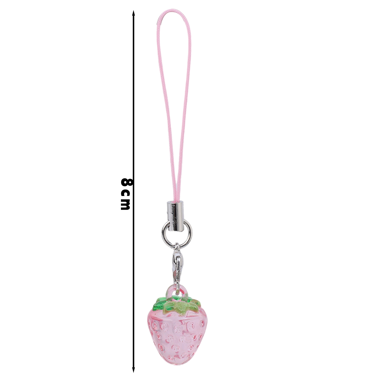 Cute Strawberry Charm for Phone Kawaii Pendant Mini Fruit Lanyard Keychain Bag Zipper Pull Accessory Set Red Pink Purple: Orange