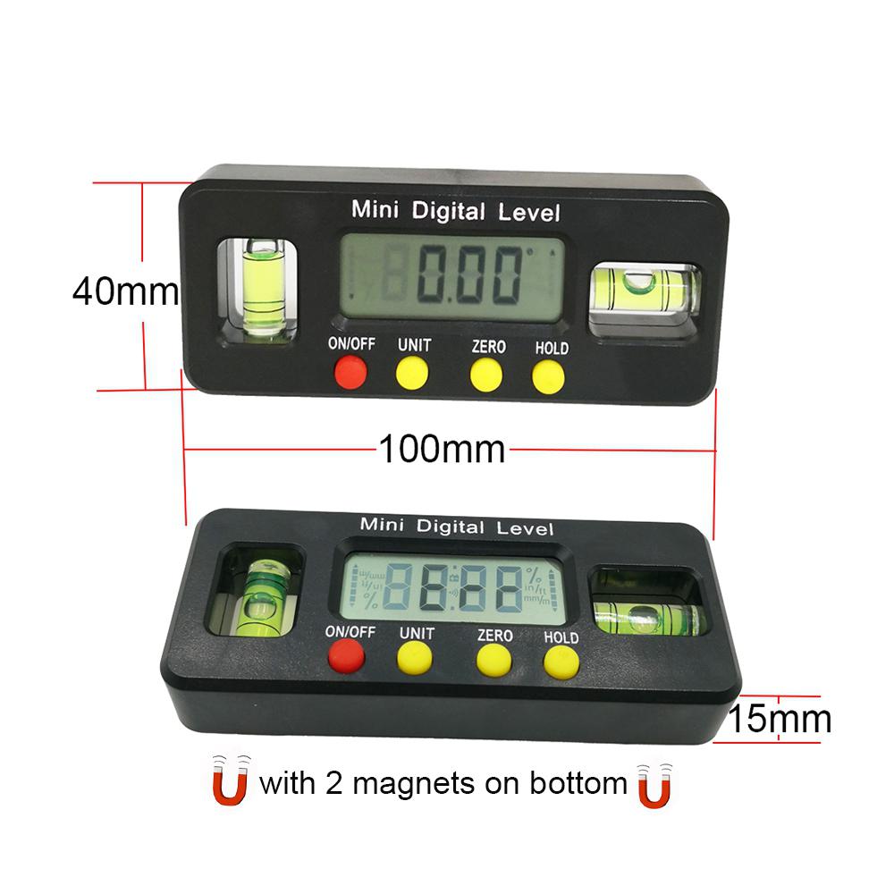 Mini 150 Mm Digitale Gradenboog Inclinometer Level Box Hoek Finder Meet Bevel Box Goniometer Magneet Gauge Heerser Carpenter Tool