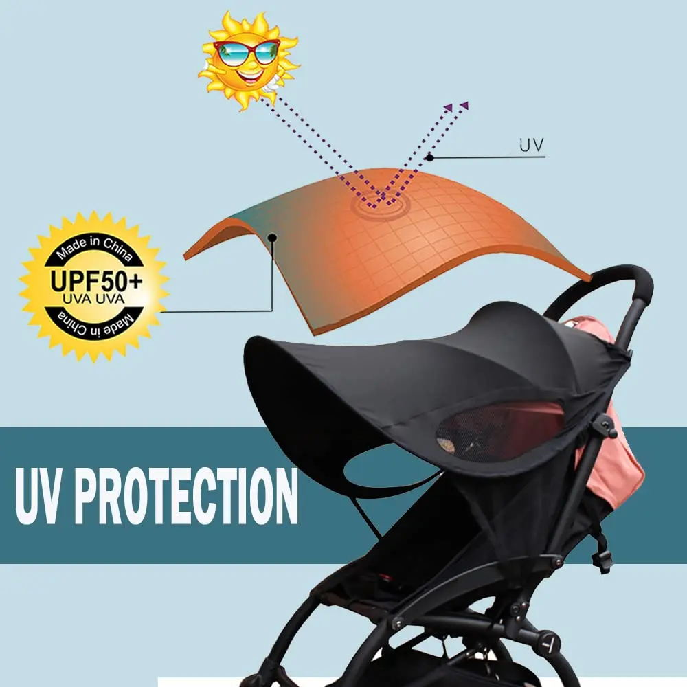 Universal stroller sunshade cover, extended sun visor, canopy cover for strollers, stroller accessories, car seat, stroller cap, sun hood