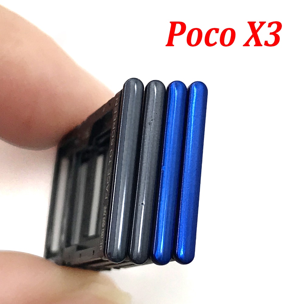 SIM Tray Holder For Xiaomi Poco X3 NFC M3 F3 F2 Pro Sim Card Tray Slot Holder Adapter Socket Repair Parts