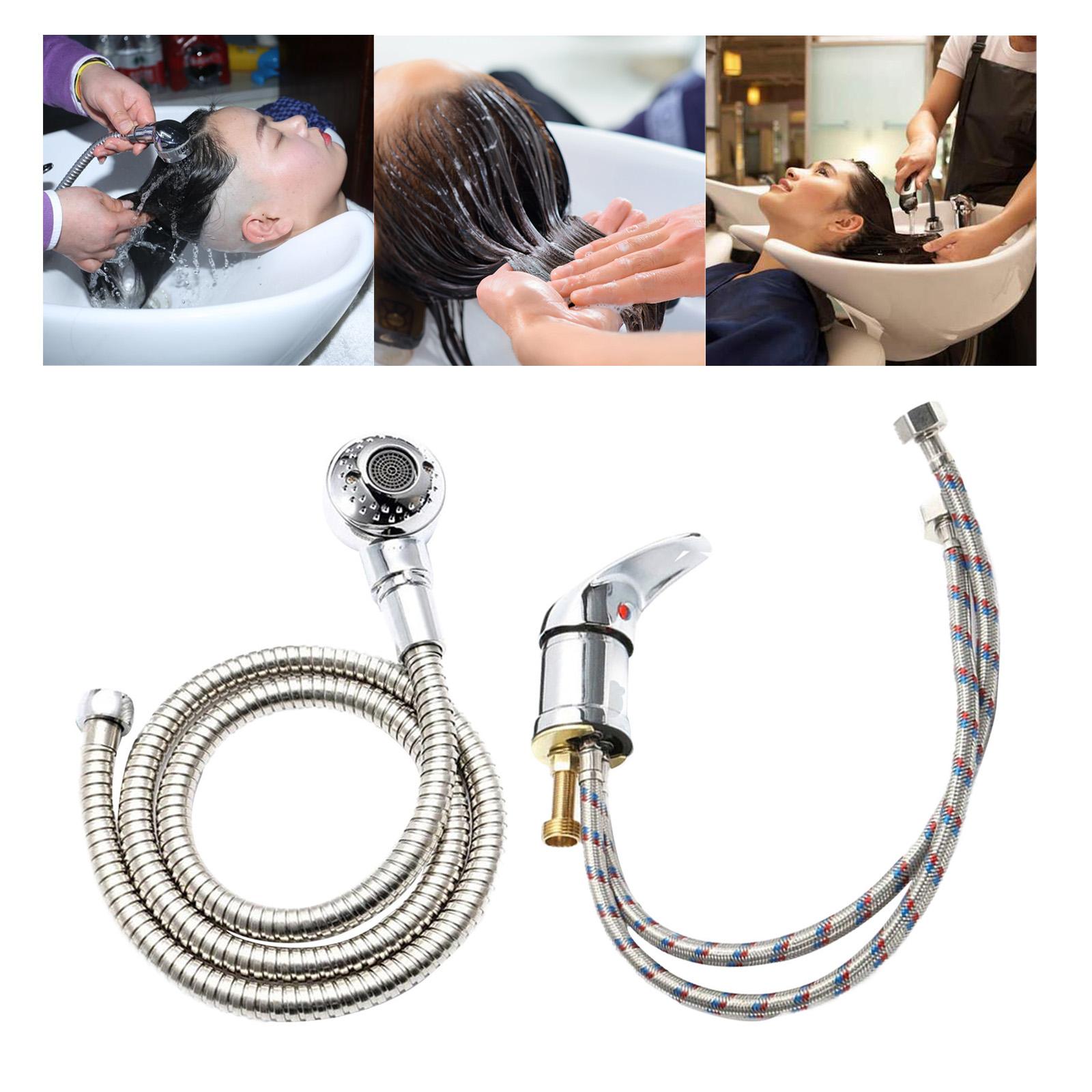 Single Wide Tap Bath Sink Shower Head Spray Hose Push on Mixer Hairdresser Pet Household Faucet Extenders