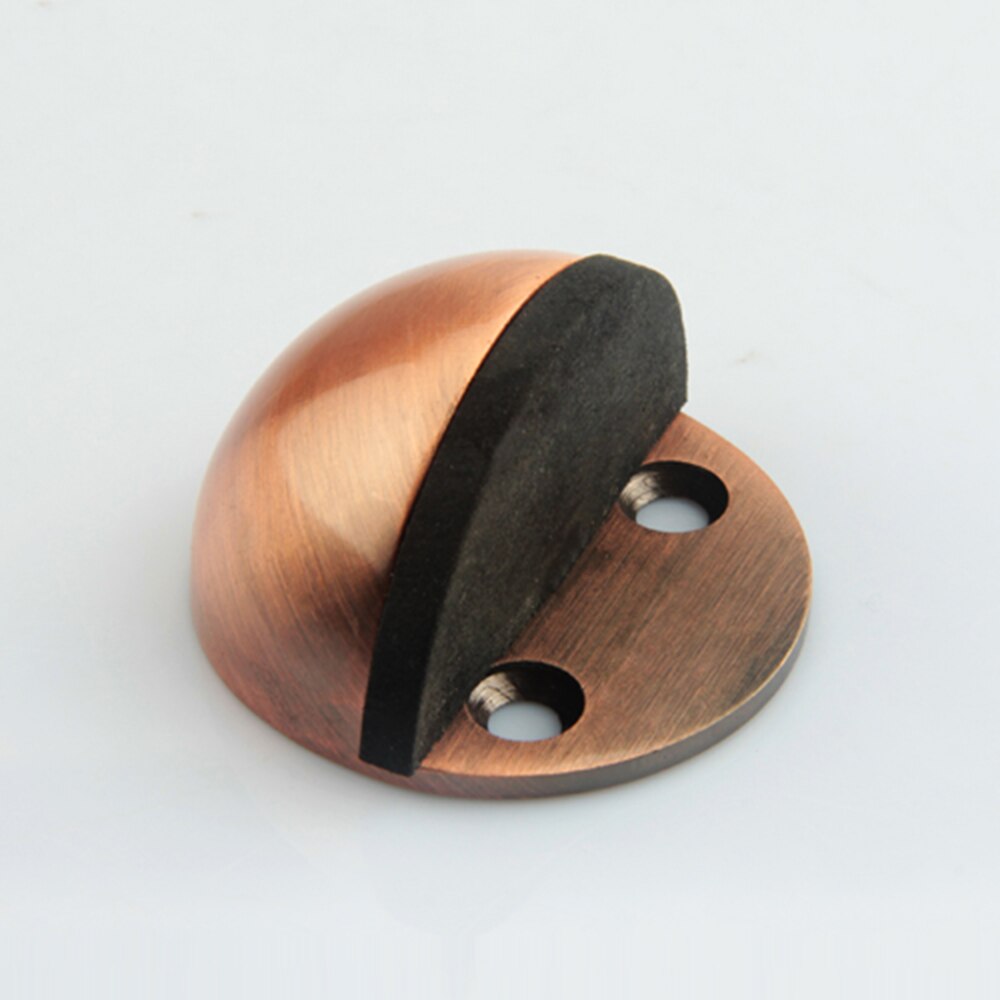 4Pcs Metal Oval Half Moon Door Stopper Wood Door Holder Floor-mounted Door Stops Rubber Interior Holder Home
