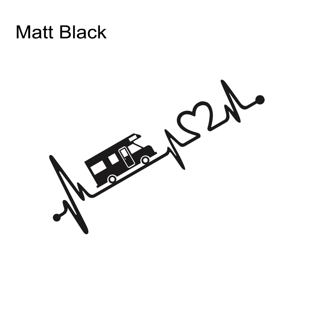 Pegatinas de vinilo de rayas para autocaravana, caja de caballos, caravana, RV, accesorios para coche, calcomanías gráficas de decoración de electrocardiograma