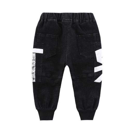 Pojat casual pants mustat värit lasten urheiluhousut haaremihousut lasten puuvillahousut