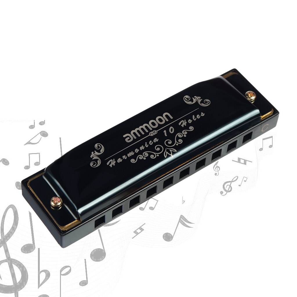 Ammoon 10 Gaten 20 Tones Blues Harmonica Mondharmonica Sleutel van C met Storage Case voor Kinderen Beginners Studenten Musical