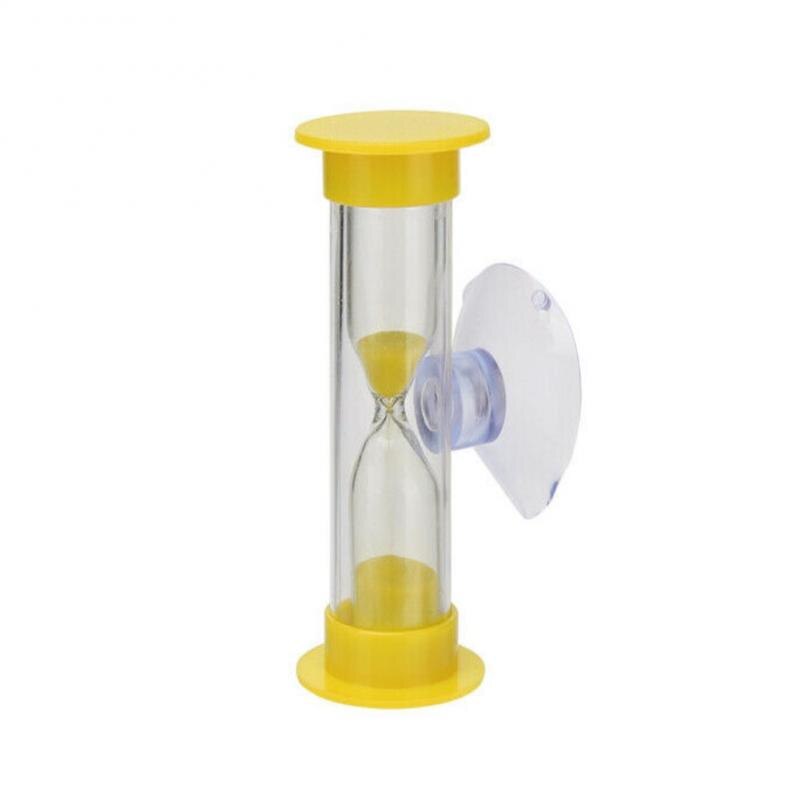 1Pc Hourglass Children Kids Toothbrush Timer 2/3 Minute Smile Sandglass Tooth Brushing Hourglass Shower Sand Time Clock: yellow / 2 min